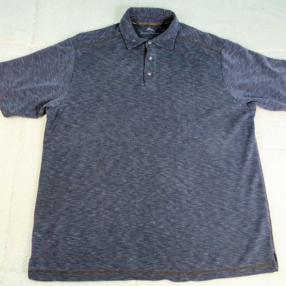 Tommy Bahamas Gray Polo Shirt Large